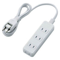延長コード 電源タップ コンセント 1m 2ピン 4個口 雷ガード ほこり防止 白 T-KST02-22410WH エレコム 1個