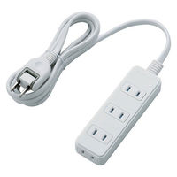 延長コード 電源タップ コンセント 2m 2ピン 4個口 雷ガード ほこり防止 白 T-KST02-22420WH エレコム 1個