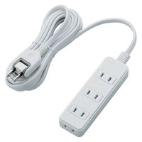 延長コード 電源タップ コンセント 3m 2ピン 4個口 雷ガード ほこり防止 白 T-KST02-22430WH エレコム 1個