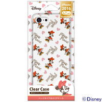 PGA iPhone8/7用 クリアケース ミニーマウス PG-DCS129MNE（直送品）