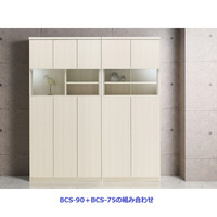 フナモコ KITCHEN STOCKER（キッチンストッカー） ホワイトウッド 幅900×奥行348×高さ1800mm BCS-90 1台（直送品）