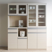 フナモコ JUST 食器棚 ホワイトウッド 幅732×奥行448×高さ1800mm DKS-73G 1台（直送品）