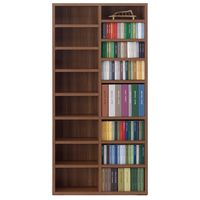 フナモコ JUST SHELF （ジャストシェルフ） リアルウォールナット 幅899×奥行221×高さ1800mm MBD-90T 1台（直送品）