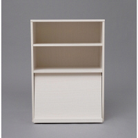 アイリスオーヤマ Collanシリーズ フラップラック 扉1段棚2段 オフホワイト 幅590×奥行409×高さ836mm CHR-1 1台（直送品）