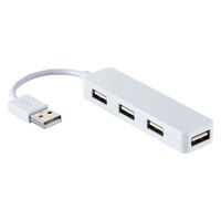 USBハブ USB-A×4ポート バスパワー USB2.0 ホワイト U2H-SN4NBWH エレコム 1個（直送品）