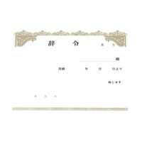日本法令（HOREI） 辞令用紙 （3枚複写・カーボン用紙が必要）（文章入） B5 20組 労務23 1冊