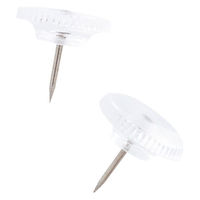 ミツヤ カラーハイタック画鋲 透明 80本 BX2-6-T 1セット(1ケース(約80本入)×2)