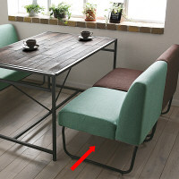 B.Bファニシング NOVEMBER（ノーベンバー） 1Pソファー 麻風 グリーン 1人掛 NVS-1P HGR 1台（直送品）