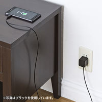 サンワサプライ microUSBケーブル一体型AC充電器(2.1A・ホワイト) ACA-IP45W 1個