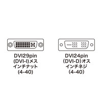 【処分品】サンワサプライ DVIアダプタ（DVI-DVI） AD-DV05K 1個（直送品）