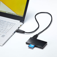 サンワサプライ USB3.0 カードリーダー ADR-3ML38BK 1個（直送品）