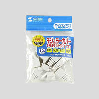 サンワサプライ モジュラーカバー（先付けタイプ） ホワイト ADT-MC4W-10 1セット（10個入）（直送品）