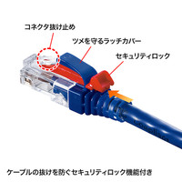 サンワサプライ 抜け止めセキュリティロックモジュラーカバー ブルー ADT-MCSL-BL（直送品）
