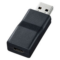 サンワサプライ 変換アダプタ USB3.1 Aオス - USB Type-Cメス（USB3.1 Gen2） ブラック AD-USB29CFA 1本（直送品）