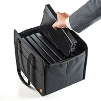 サンワサプライ らくらくタブレットPCキャリー10.1インチまでのタブレット×10台対応 BAG-BOX6BK 1個（直送品）