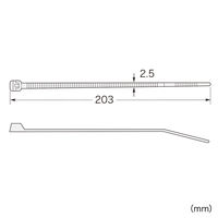 サンワサプライ ケーブルタイ CA-603N 1セット(20本入)