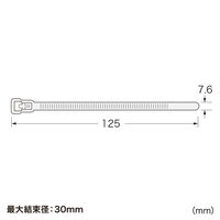 サンワサプライ ケーブルタイ(ワイド) CA-613N 1セット(10本)