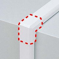 サンワサプライ ケーブルカバー（出角、ホワイト） CA-KK26D 1個（直送品）