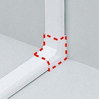 サンワサプライ ケーブルカバー(入角、ホワイト) CA-KK26R 1個（直送品）