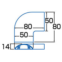 サンワサプライ エコケーブルカバー（L型、グレー） CA-R50ECGYL 1個（直送品）