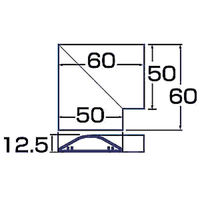 サンワサプライ ケーブルカバー(L型、アイボリー) CA-R50L 1個