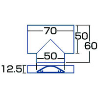サンワサプライ ケーブルカバー(T型、アイボリー) CA-R50T 1個（直送品）