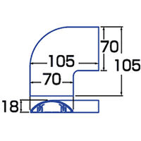 サンワサプライ エコケーブルカバー(L型、グレー) CA-R70ECGYL 1個（直送品）