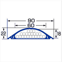 サンワサプライ ケーブルカバー(グレー) CA-R90GY 1個（直送品）