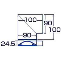 サンワサプライ ケーブルカバー（L型、アイボリー） CA-R90L 1個（直送品）