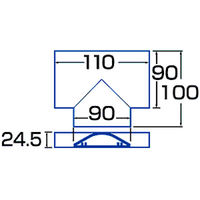 サンワサプライ ケーブルカバー（T型、アイボリー） CA-R90T 1個（直送品）