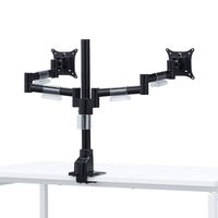 サンワサプライ 水平多関節液晶モニタアーム(左右2面) CR-LA1502BK 1台（直送品）