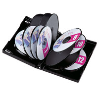 サンワサプライ DVDトールケース（12枚収納） ブラック DVD-TW12-01BK 1枚（直送品）