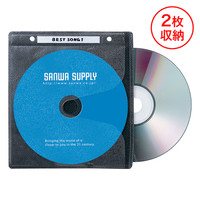 サンワサプライ DVD・CD不織布ケース（リング穴付・ブラック） FCD-FR50BKN 1セット（50枚入り）（直送品）
