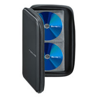 サンワサプライ ブルーレイディスク対応セミハードケース(56枚収納・ブラック) FCD-WLBD56BK 1個