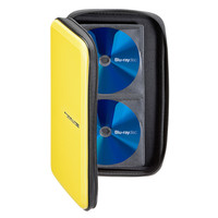 サンワサプライ ブルーレイディスク対応セミハードケース（56枚収納・イエロー） FCD-WLBD56Y 1個（直送品）