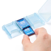 サンワサプライ SDカードケース(6枚収納・クリアブルー) FC-MMC23SDCBL 1個