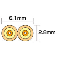 サンワサプライ 光ファイバケーブル100m HKB-2Z-100 1個（直送品）