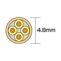 サンワサプライ 光ファイバケーブル200m HKB-4R-200 1個（直送品）