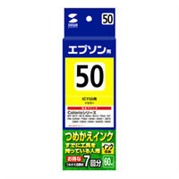 エプソン（EPSON）用 詰め替えインク INK-50Y60 イエロー （ICY50対応） 1個（直送品）