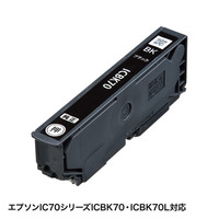 エプソン（EPSON）用 詰め替えインク INK-E70BK30 ブラック （ICBK70/70L対応） 1個（直送品）