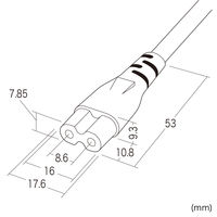 サンワサプライ 電源コード KB-DM2S-1 1個（直送品）