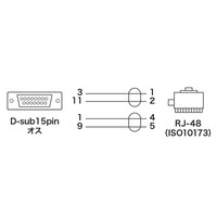サンワサプライ INS1500（ISDN）ケーブル 3m ホワイト KB-INSDB15-3N（直送品）