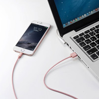 サンワサプライ ライトニングケーブル ローズゴールド 1m ナイロンメッシュ KB-IPLTNM10KRG 1本（直送品）