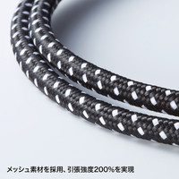 サンワサプライ つめ折れ防止カテゴリ7細径メッシュLANケーブル やわらかタイプ 0.5m ブラック＆ホワイト KB-T7ME-005BKW（直送品）