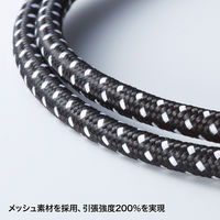 サンワサプライ つめ折れ防止カテゴリ7細径メッシュLANケーブル KB-T7ME-01BKW 1個