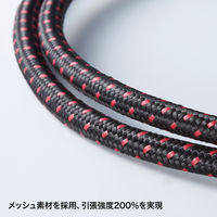 サンワサプライ つめ折れ防止カテゴリ7細径メッシュLANケーブル KB-T7ME-03BKR 1個