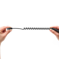 サンワサプライ カールコードCAT5eLANケーブル 0.95～3m ブラック KB-Y5CC-03BK（直送品）