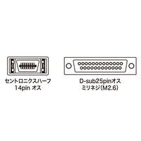 サンワサプライ RS-232Cケーブル KRS-HA152K 1本（直送品）