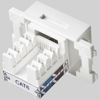 サンワサプライ CAT6JIS対応RJ-45モジュール LA-FP-MJ6 1個