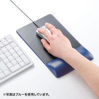 サンワサプライ リストレスト付きマウスパッド（レザー調素材、高さ高め、レッド） W156×D254×H22.5mm MPD-GELPHR 1個（直送品）